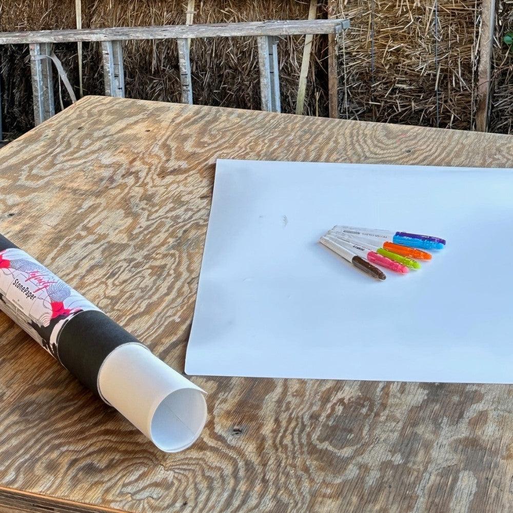 Infinity Stonepaper Boards BIG SET - Nachhaltige Schreibtischunterlage und flexibles Whiteboard in einem