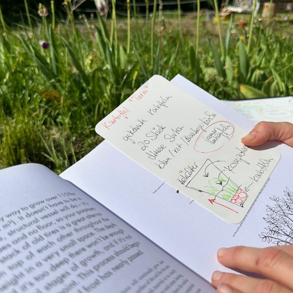 Card used as a bookmark in a book